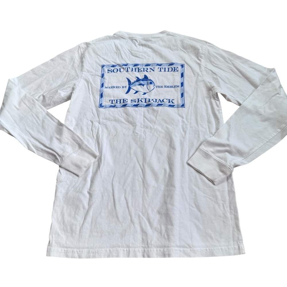 Southern Tide Shirt L/S Skipjack Women’s XS White  Outer Banks Netflix